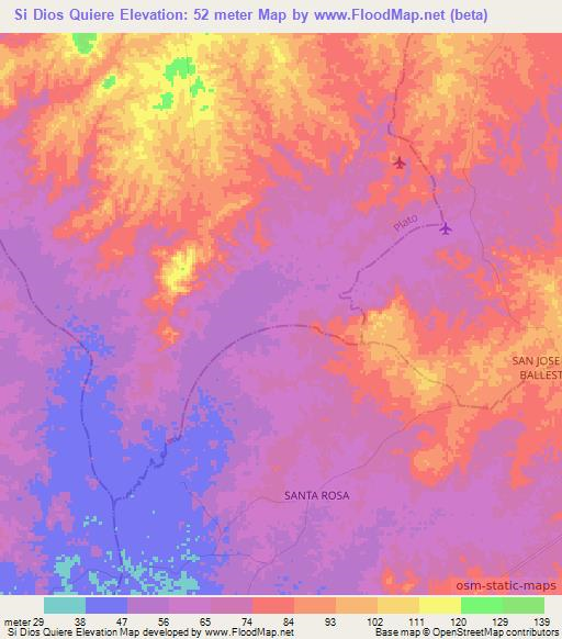 Si Dios Quiere,Colombia Elevation Map