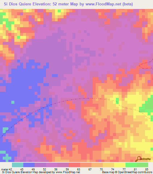 Si Dios Quiere,Colombia Elevation Map