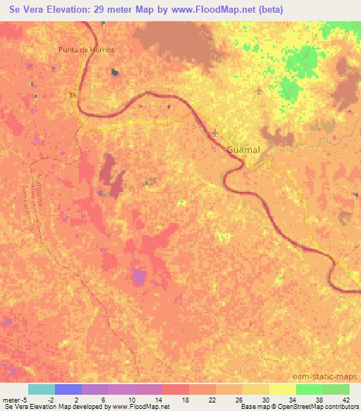 Se Vera,Colombia Elevation Map