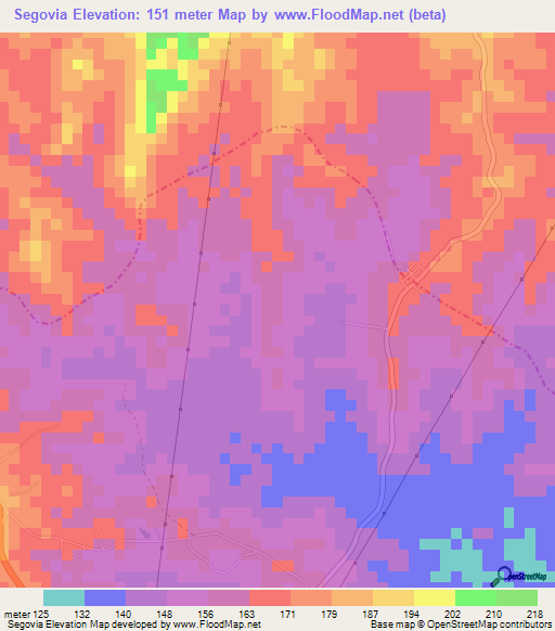 Segovia,Colombia Elevation Map