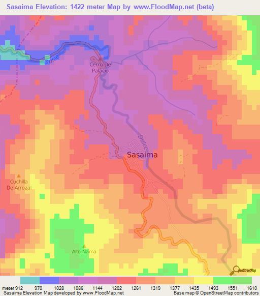 Sasaima,Colombia Elevation Map