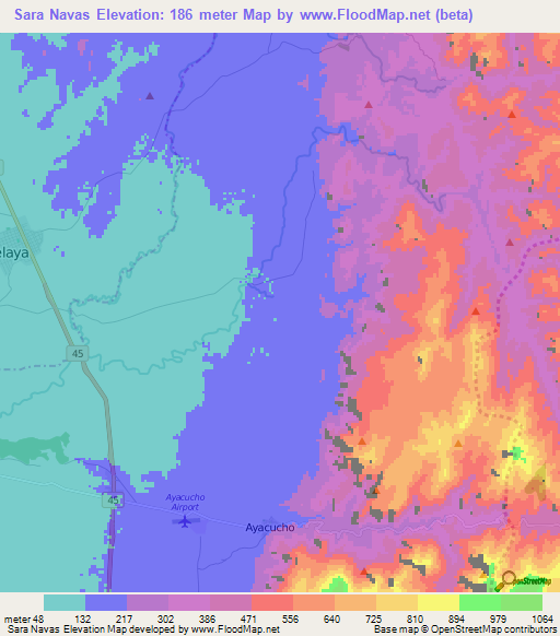 Sara Navas,Colombia Elevation Map