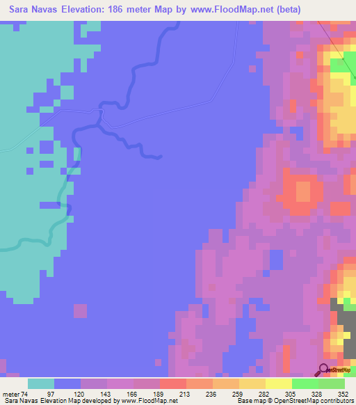 Sara Navas,Colombia Elevation Map