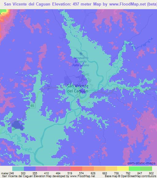 San Vicente del Caguan,Colombia Elevation Map