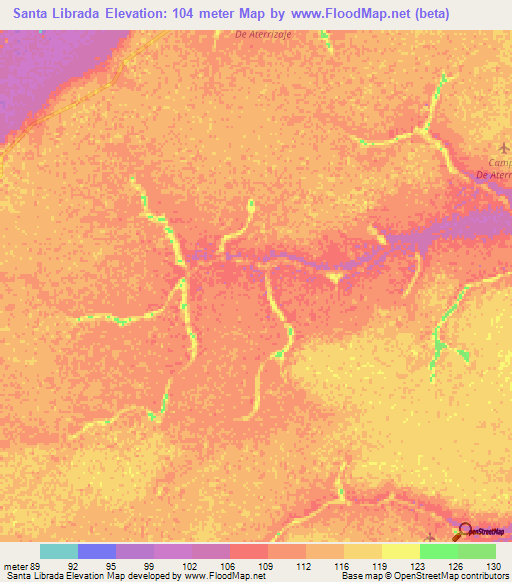 Santa Librada,Colombia Elevation Map