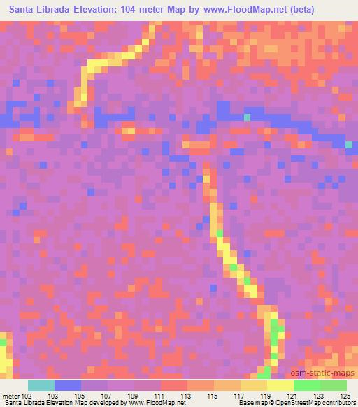 Santa Librada,Colombia Elevation Map