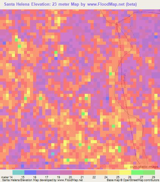 Santa Helena,Colombia Elevation Map