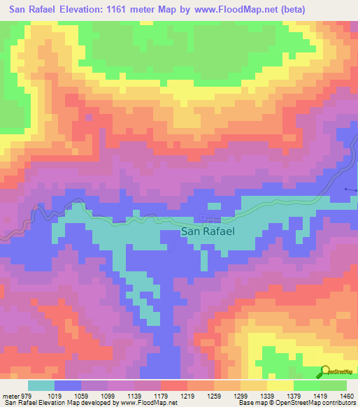 San Rafael,Colombia Elevation Map