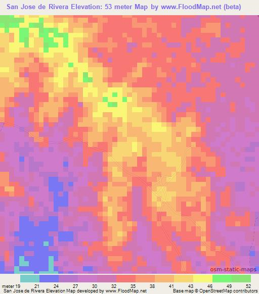 San Jose de Rivera,Colombia Elevation Map