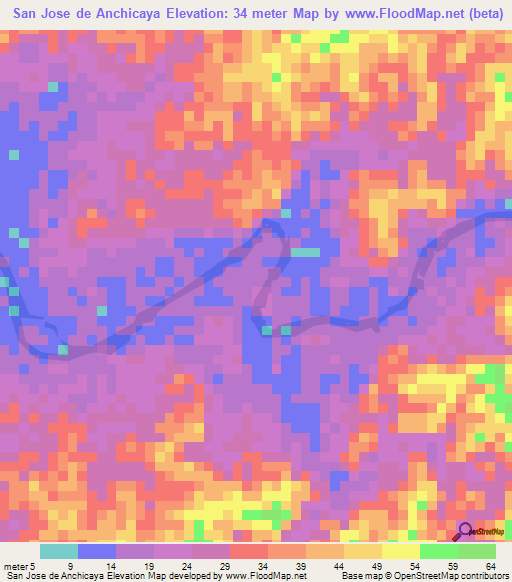 San Jose de Anchicaya,Colombia Elevation Map