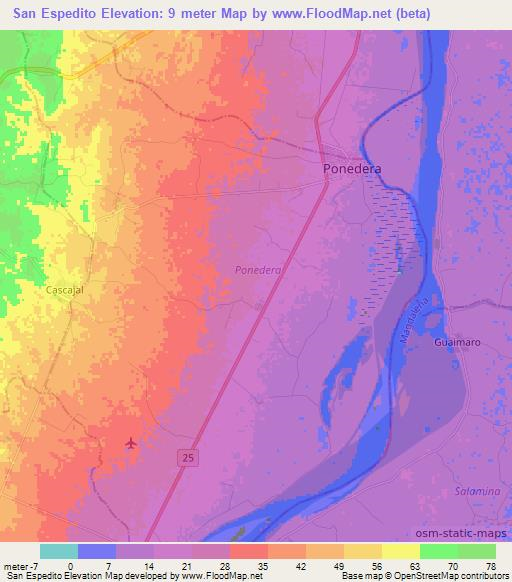 San Espedito,Colombia Elevation Map