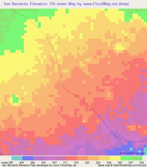 San Bernardo,Colombia Elevation Map