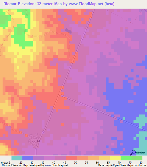 Riomar,Colombia Elevation Map