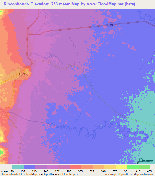 Rinconhondo,Colombia Elevation Map