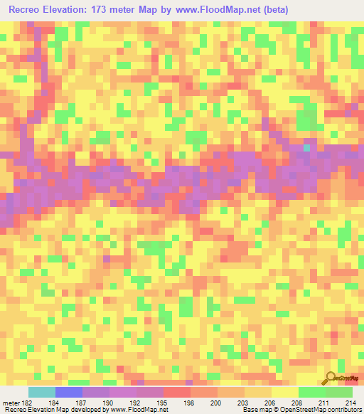 Recreo,Colombia Elevation Map