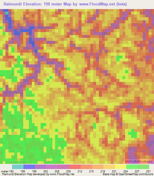 Raimundi,Colombia Elevation Map