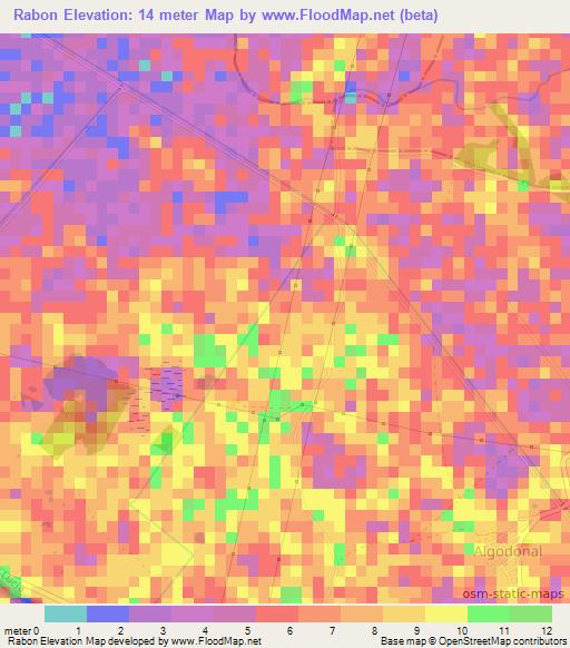 Rabon,Colombia Elevation Map