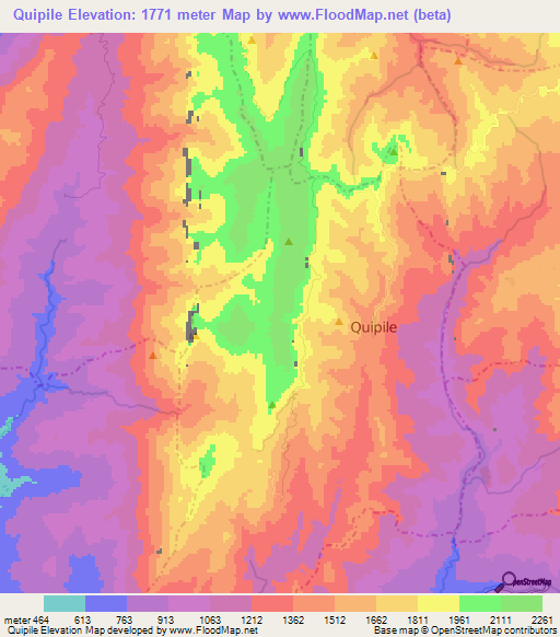 Quipile,Colombia Elevation Map