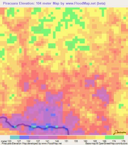 Piracuara,Colombia Elevation Map