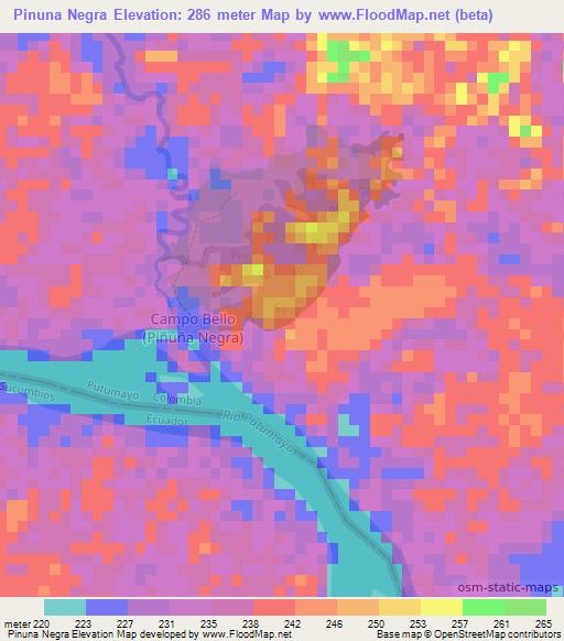 Pinuna Negra,Colombia Elevation Map