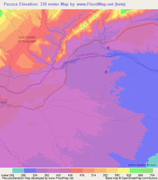 Pecuca,Colombia Elevation Map