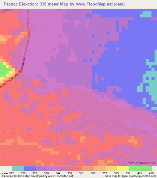 Pecuca,Colombia Elevation Map