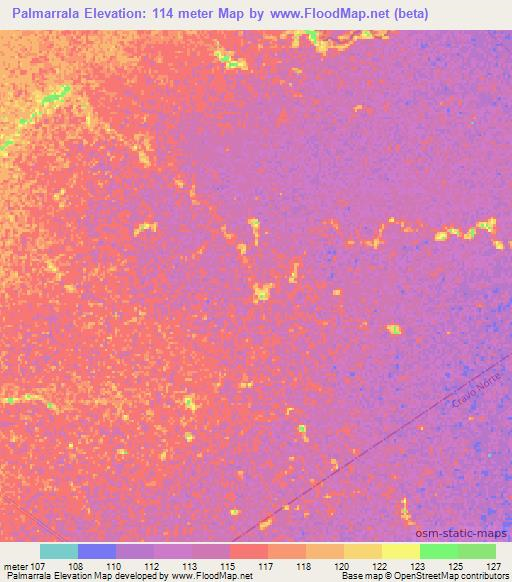 Palmarrala,Colombia Elevation Map