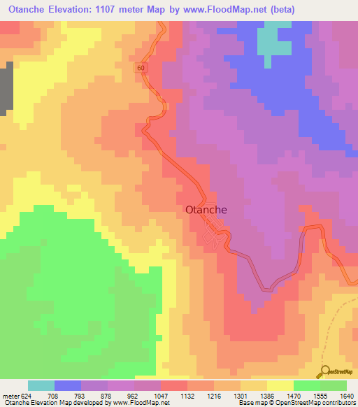 Otanche,Colombia Elevation Map