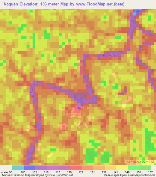 Naquen,Colombia Elevation Map