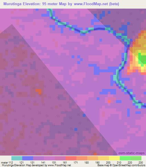 Murutinga,Colombia Elevation Map