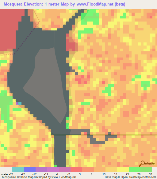 Mosquera,Colombia Elevation Map