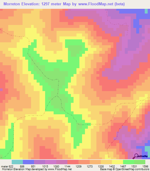 Morreton,Colombia Elevation Map