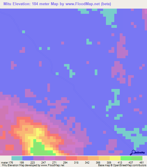 Mitu,Colombia Elevation Map