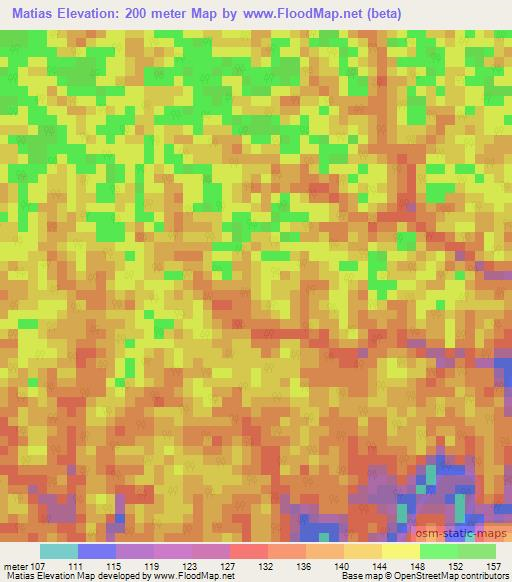 Matias,Colombia Elevation Map