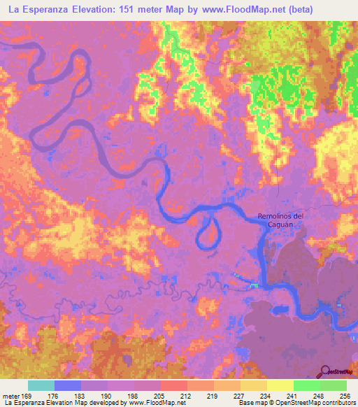 La Esperanza,Colombia Elevation Map