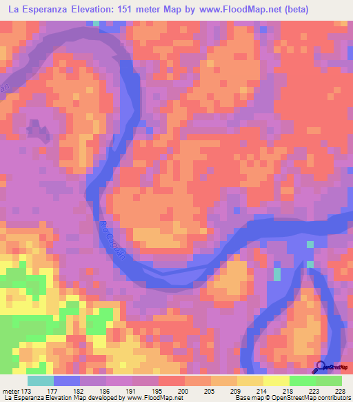 La Esperanza,Colombia Elevation Map