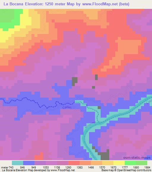 La Bocana,Colombia Elevation Map