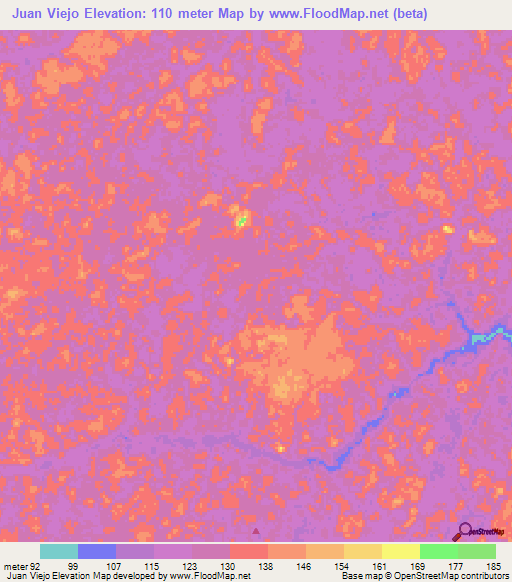 Juan Viejo,Colombia Elevation Map