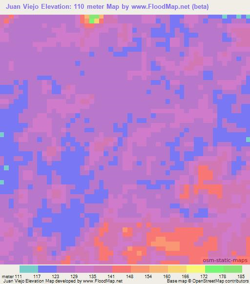 Juan Viejo,Colombia Elevation Map