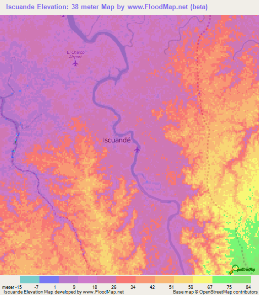 Iscuande,Colombia Elevation Map