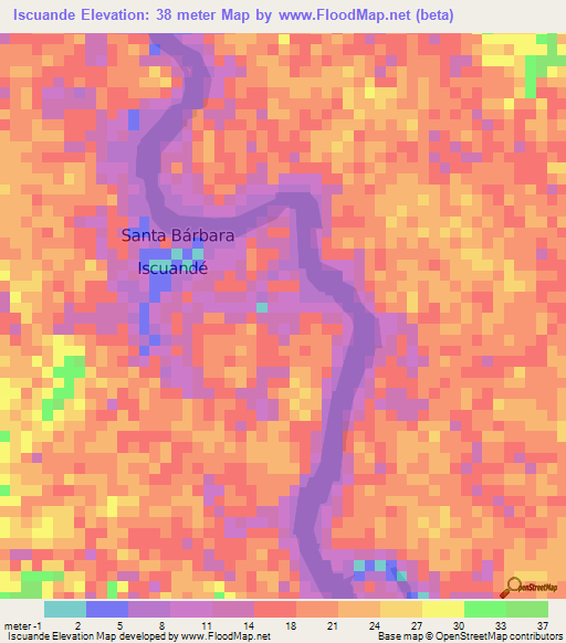 Iscuande,Colombia Elevation Map