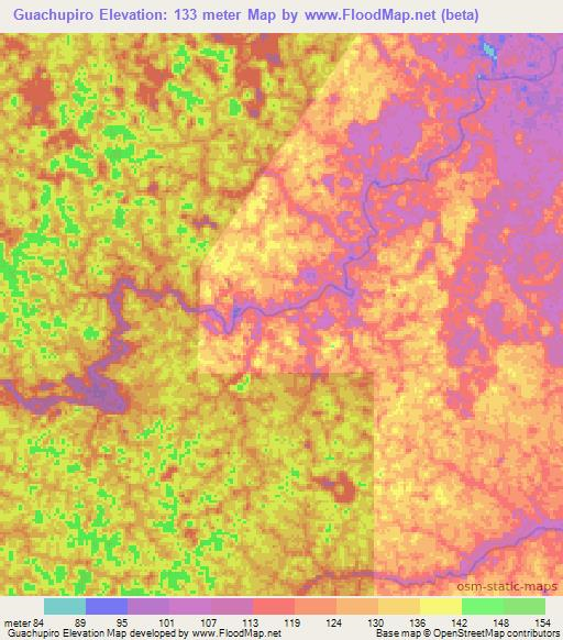 Guachupiro,Colombia Elevation Map