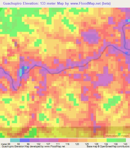 Guachupiro,Colombia Elevation Map