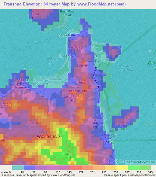 Franshua,Colombia Elevation Map