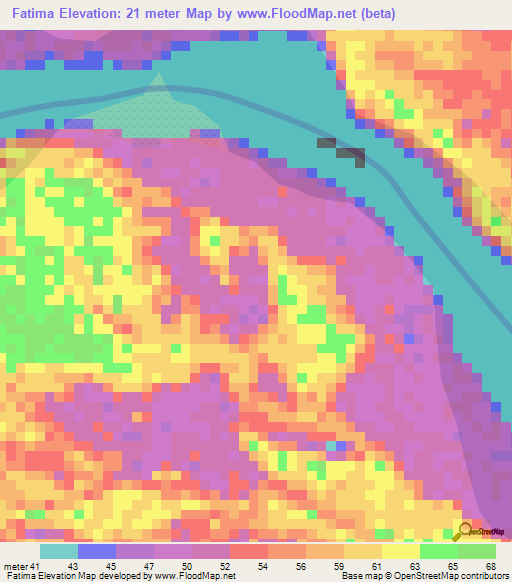 Fatima,Colombia Elevation Map