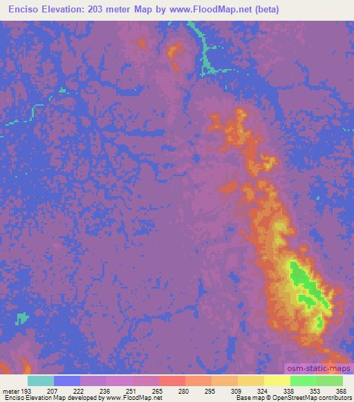 Enciso,Colombia Elevation Map