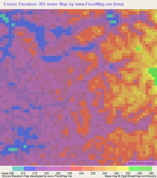 Enciso,Colombia Elevation Map