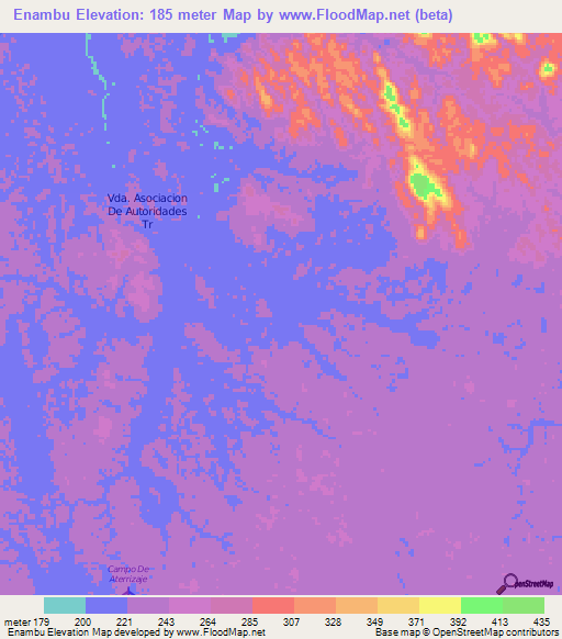 Enambu,Colombia Elevation Map