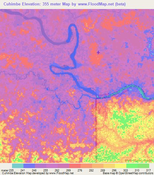 Cuhimbe,Colombia Elevation Map