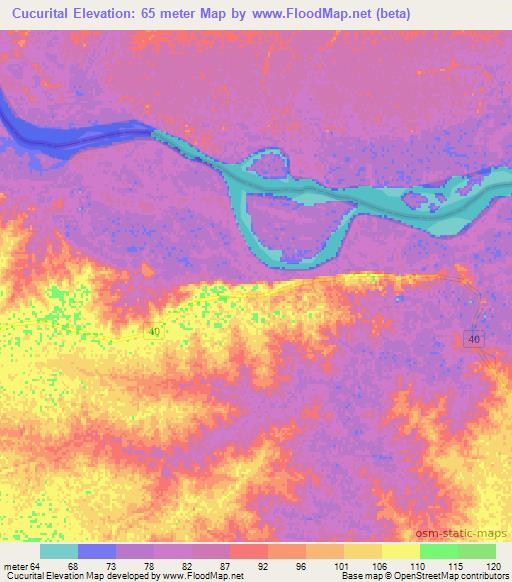 Cucurital,Colombia Elevation Map